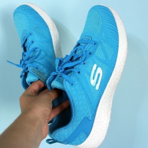 Skechers Women's Burst Fashion Sneakers Blue - Picture 1 of 6